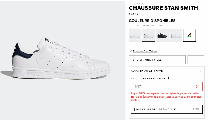 adidas à personnaliser