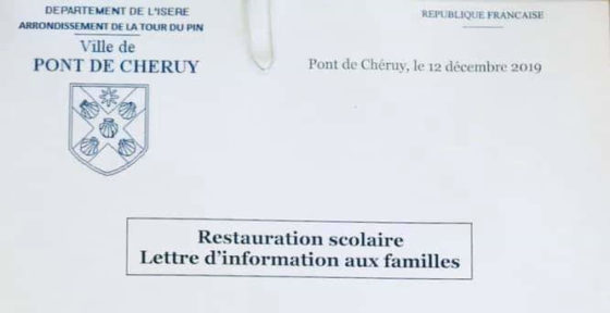 lettre de la mairie vévétarien