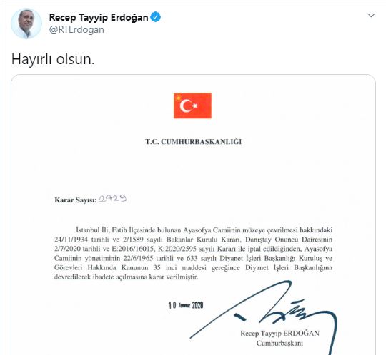 Erdogan sainte sophie