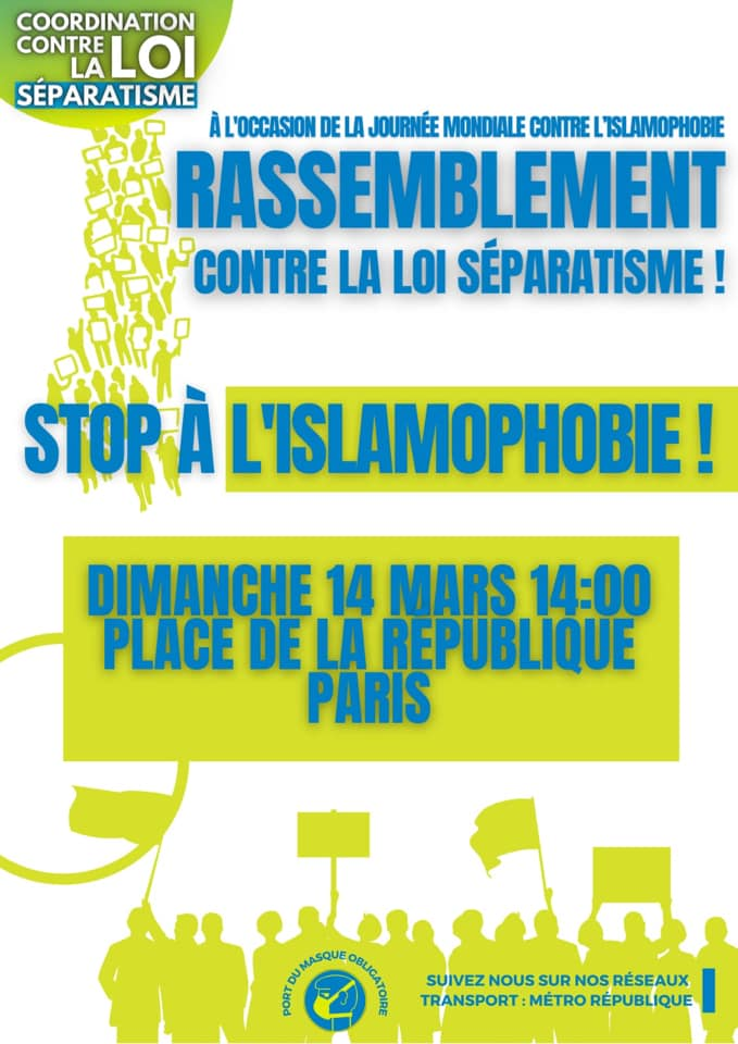 rassemblement islamohobes