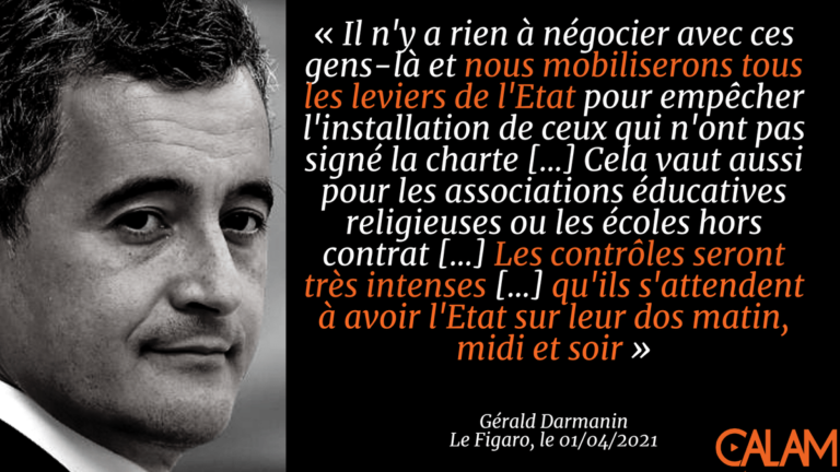 Darmanin harcèlement musulmans