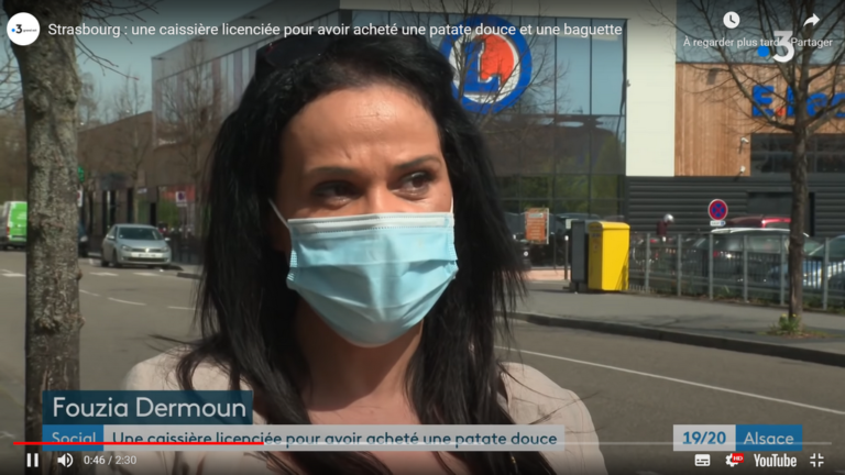 Fouzia Dermoun caissière Leclerc licenciement