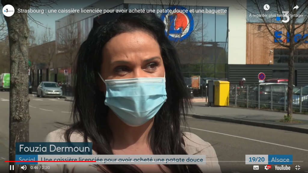 Fouzia Dermoun caissière Leclerc licenciement