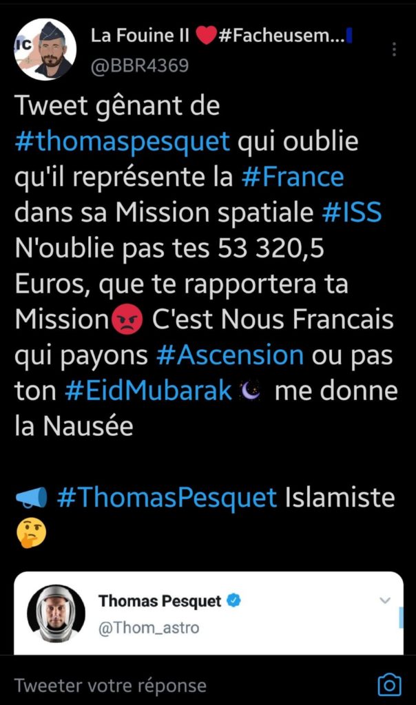 Thomas Pesquet islamophobie