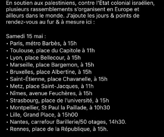 manifestation propalestinienne