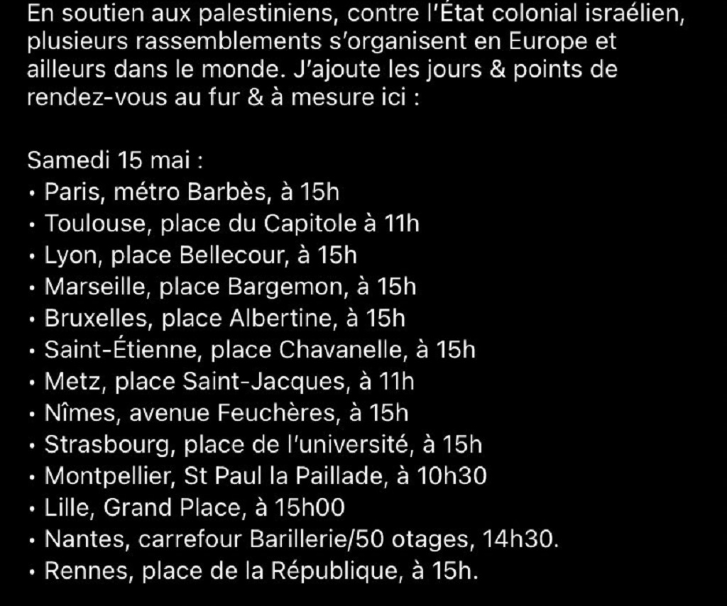 manifestation propalestinienne